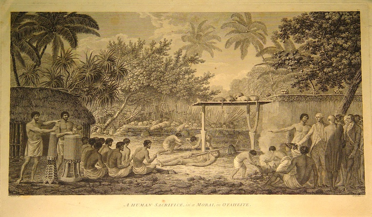 A Human Sacrifice, in a Morai, in Otaheite