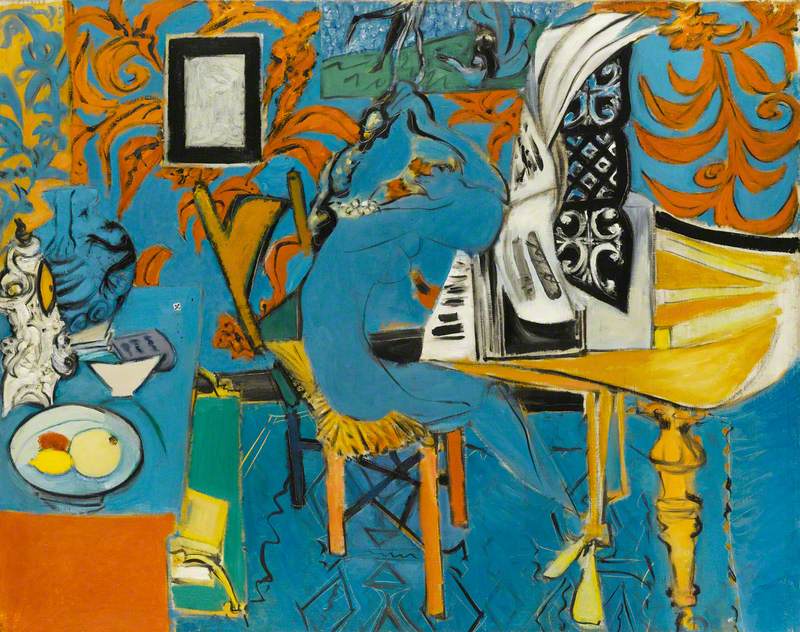 Blue Interior with Dice