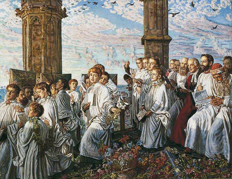 May Morning on Magdalen College Tower, Oxford, Ancient Annual Ceremony