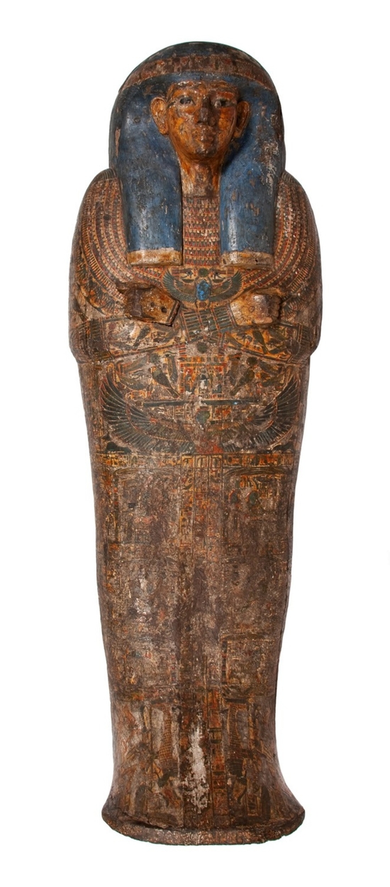 Two Coffins and Lid, of 'Chief of Scribes of the Temple of Amun Re, Nespawershefi'