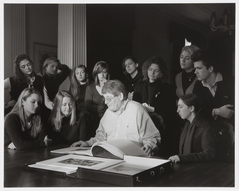 Prof. Graham Smith with a group of students, in the School of Art History, 2008