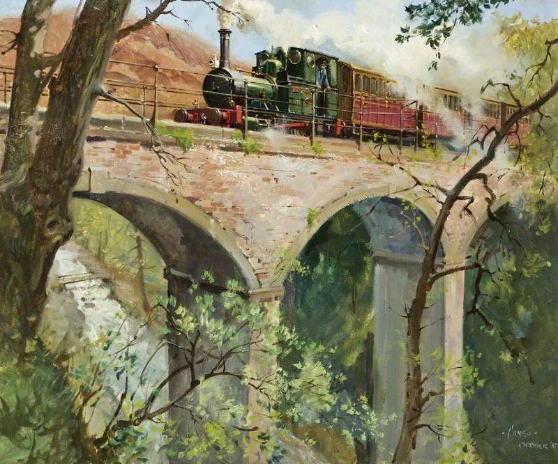 Talyllyn Railway on the Dolgoch Viaduct