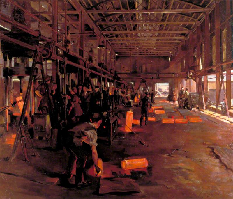 A Shell Forge at a National Projectile Factory, Hackney Marshes, London