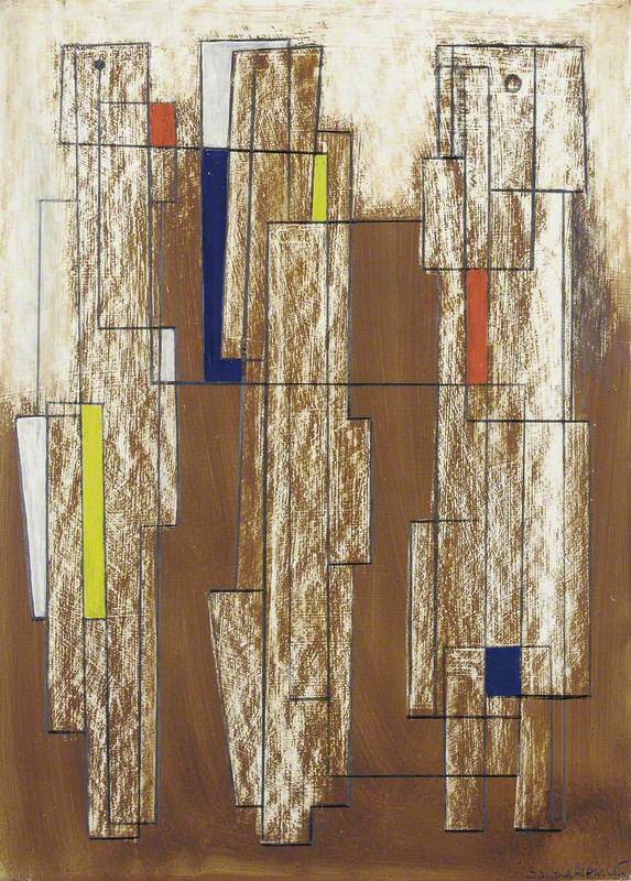 Granite Forms, Red, Yellow and Deep Blue