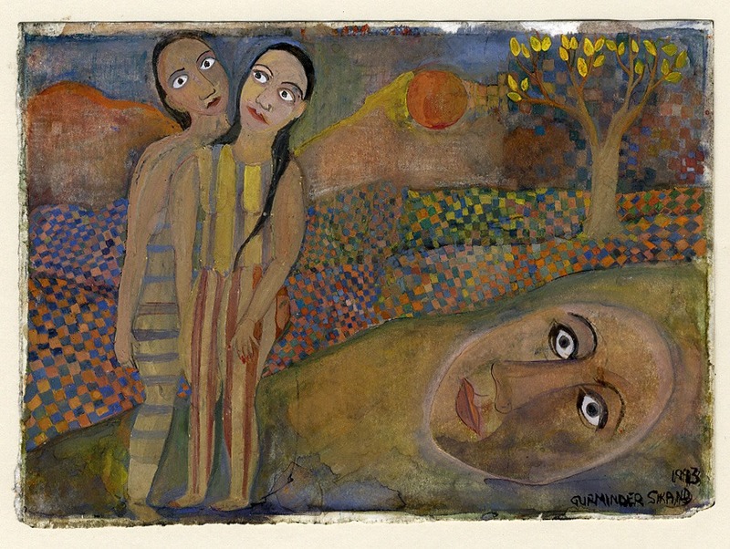 Woman in Landscape with Floating Head
